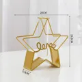 Nordic minimalist star-shaped hydroponic glass vase with gold metal frame for home decor. - Five Stars
