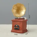 Vintage retro gramophone resin miniature ornament home decor desktop display photography prop - Mini Medium Gramophone