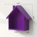 Wooden house wall shelf purple retro display rack home decor wall mounted storage shelf nice - Purple Small House with Inner Box