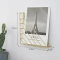 Gold iron wall mounted magazine rack minimalist hanging book shelf for living room display - Triangle / Gold Triangle
