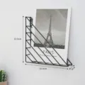 Nordic iron wall mounted magazine rack black metal wire bookshelf space saving file organizer - Triangle / Black Triangle