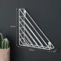Nordic minimalist iron wall mounted corner shelf and magazine rack for living room home storage - Triangle / White Triangle