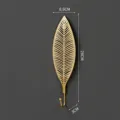 Nordic gold leaf wall hook metal decorative coat hook single hanger home decor 28cm - Style E 28cm Long Hook (y14) / Gold