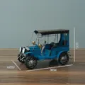 Vintage metal car model decorative ornament for home office desk decor blue collectible item. - Blue Vintage Car