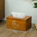 Ρετρό ξύλινο κουτί χαρτομάντιλων για το σαλόνι, κομψή ορθογώνια θήκη χαρτιού υψηλής ποιότητας. - Struggle / Φινίρισμα παλιού ξύλου
