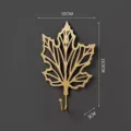 Gold metal leaf wall hook, decorative hanging hook for entryway, stylish home organizer. - Style C Maple Leaf Hook (y12) / Gold