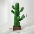Resin cactus ornament tabletop decor green plant figurine with brown base 29cm variant - 29cm Cactus Column