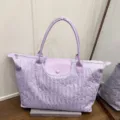 Grosse Kapazitat lila Reise Umhängetasche, lässige leichte Alltagstasche Shopper. - Lila