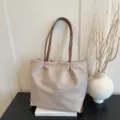 Lässige Nylon-Einkaufstasche für Damen minimalistische Pendler Schultertasche leicht - Khaki