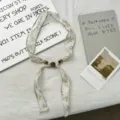 Floral pattern fabric ribbon scarf with wooden beads stylish neck accessory for women. - 10#-Ginger Yellow Small Floral