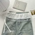 Korte balletstijl witte katoenen kanten strik taille mesh rok overlay voor vrouwen mode - Eén maat / Wit
