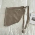 Πλεκτό φόρεμα φούστα casual κομψό με κορδόνι αισθητική ουδέτερη chic - Ένα μέγεθος / Bottoms / Καφέ