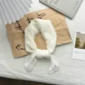 Elegante witte kant vierkante sjaal, Franse stijl bloemige hollehoofddoek voor vrouwen. - 05#-Off-white Grote Bloem