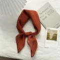 Lente zomer nieuwe stijl roestroDE chiffon vierkante sjaal, veelzijdige elegante halsdoek. - 67*67cm / Karamel