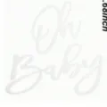 Oh Baby felt sign party photo prop for baby shower birthday baptism celebration decor - White