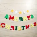 Bannière de lettres en feutre de Noël décoration suspendue, accessoire de fond de fête de 2mm. - Nouveau Pentagramme de Noël