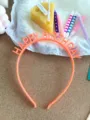 Orange Happy Birthday letter headband party hair hoop cute kids adult holiday hair accessory - One Size / Orange