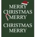 Christmas decorative poster card with MERRY CHRISTMAS text and holiday festive elements for party. - Christmas Hat Letter