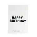 Carte de vœux d'anniversaire minimaliste en noir et blanc avec une typographie audacieuse. - Crois en toi