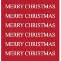 Christmas decorative red card poster with white MERRY CHRISTMAS text for party props - Red Letters