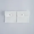 Weißer Flanell Schmuckbeutel mit Druckknopf, weiche Samt Aufbewahrungstasche für Ringe. - 8*8cm / Weiß