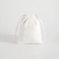Weißer Samt Kordelzug Beutel für Schmuck Geschenke Verpackung und staubfreie Aufbewahrung. - 5*7cm / Weiß