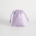 Lavendel Samt Kordelzug Beutel für Schmuck, weiche Flanell Geschenk Aufbewahrung Tasche klein. - 5*7cm / Hellviolett