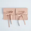 Rosa Mikrofaser Schmuckbeutel mit Schleife, weiche Aufbewahrungstasche fur kleine Accessoires. - Nude Rosa / 6*6cm