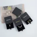 Schwarze Schubladen-Schmuckgeschenkboxen Set für Ringe, Ohrringe, Halsketten und Armbänder. - 6*6*1.7cm / Schwarz