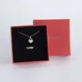 Rotes Schmuckgeschenkbox-Set mit Perlenkette und Ring elegante Verpackungsaufbewahrung. - 5X5X3cm / Rot