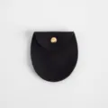 Schwarzer Wildleder Druckknopf Schmuckbeutel Mini Samt Tasche kleine Geschenk Aufbewahrung - 8*8.5cm / Schwarz