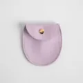 Helllila Wildleder Schmucktasche kleine Druckknopf Münzbörse minimalistische Zubehörtasche - 8*8.5cm / Hellviolett