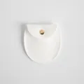 Weißer minimalistischer Schmuckbeutel mit Druckknopf, stilvolle kleine Geschenktasche - 8*8.5cm / Weiß