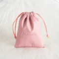 Rosa PU-Leder Schmuckbeutel mit Kordelzug, ideal für Accessoires, Geschenke und kleine Aufbewahrung. - Dunkelrosa
