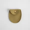 Minimalistische Wildleder Schmucktasche mit Druckknopf, elegante kleine Geschenke Tasche - 8*8.5cm / Armeegrün