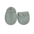 Grauer Samt Druckknopf Schmuckbeutel Mini Aufbewahrungstasche Mode Zubehoer Variante - 8*8.5cm / Hellgrün