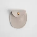 Grauer Wildleder Druckknopf Schmuckbeutel tragbare Ohrringe Aufbewahrung Tasche Variante. - 8*8.5cm / Grau