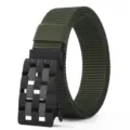 Ceinture en toile vert armée pour homme ceinture en nylon tissé respirant boucle automatique - 3022 Vert