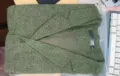 Men's green herringbone vest in XL size, classic retro tweed V-neck waistcoat. - S / Tops / Army Green