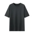 Dark grey short sleeve T-shirt, casual summer crew neck top for men and women daily wear. - S / Tops / Dark Gray