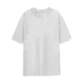 T-shirt a maniche corte tinta unita classica in grigio chiaro, top estivo casual girocollo. - Grigio chiaro