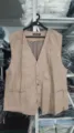 Herren Vintage Wildleder Anzugweste Slim Fit Freizeit Business elegante Weste neu. - M / Khaki