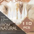 Natural dried pampas grass bouquet 110pcs 17 inch boho floral arrangement for home decor. - Reed Lover Grass Dried Flower Style (ZQ06)