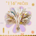 Natural dried pampas grass bouquet bunny tail reed mix for home wedding decoration floral setup. - HS45