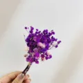 Dettaglio di mini bouquet di fiori secchi a mano per decorazione scatola regalo e bomboniere. - Mini Bouquet di Fiori Secchi(XH243)