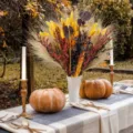 Ramo de flores secas pampas carrizo espiga de trigo para decoración hogar otoño y fiesta. - HS191