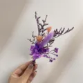 Mini ramo de flores secas flores preservadas lindo regalo para decoración de coche y fiesta. - XH133