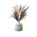 Dried pampas grass bouquet with ceramic vase for home decor and party photography props. - HS170