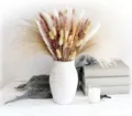 Ramo de flores secas naturales de pampas y cola de conejo para la decoración del hogar. - HS49