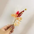Mini ramo de flores secas arreglo floral de yema del dedo para decoración de escaparate - XH200